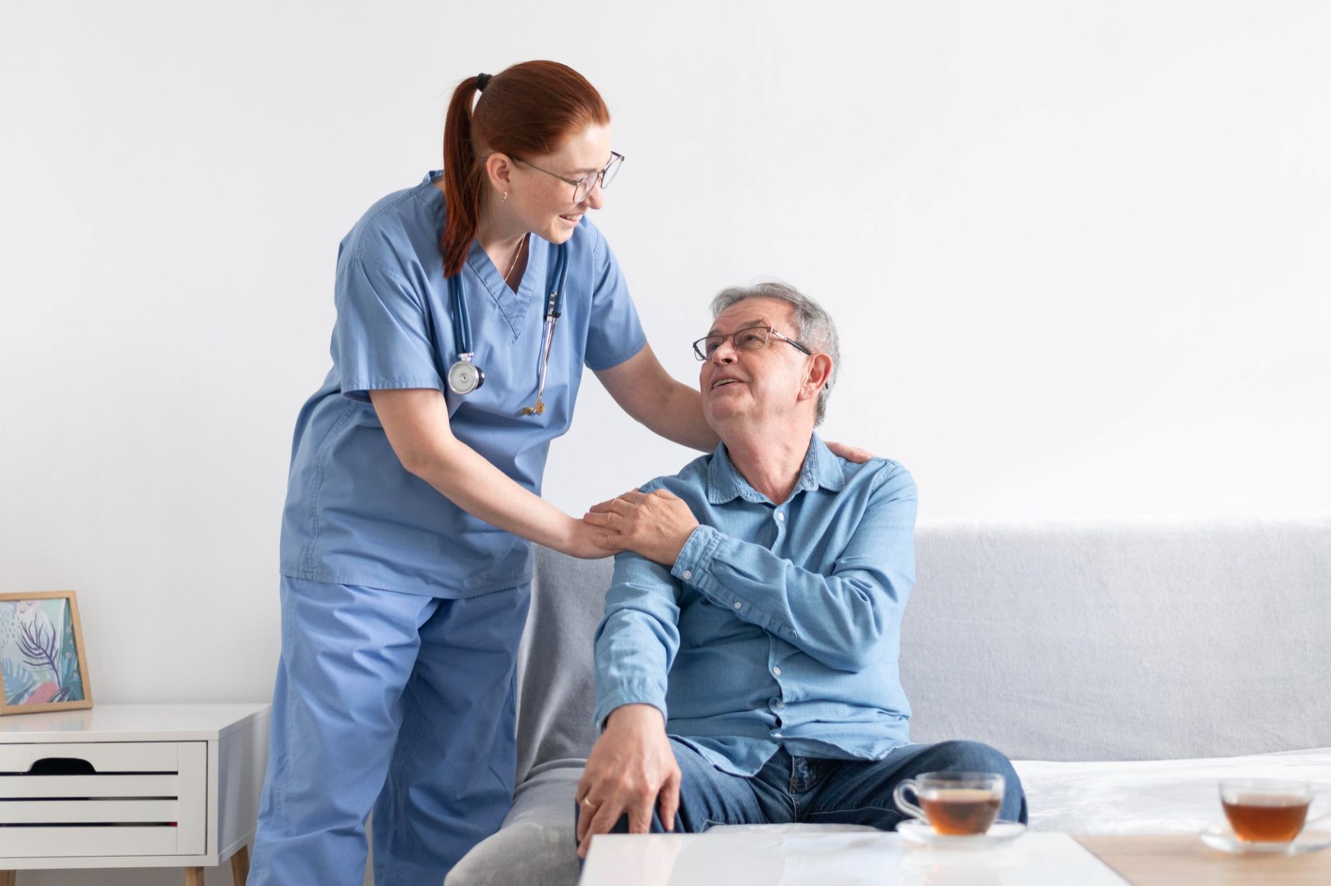 Healthcare professionals reviewing a plan